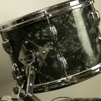 1962 Slingerland Black Diamond Pearl "Double Rail" Drum Set image 12