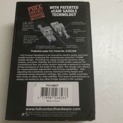 Babicz Full Contact Hardware FCH4BKP 4-String Bass Bridge Black w/ Original box & paperwork image 2