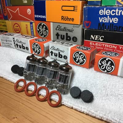 4x Vintage UFO Foil-Disc GE USA GL Military 5751 Audio/Preamp Tubes ~ Holy Grail Balanced Sound Stage Detailed Vintage Warmth ~ Rugged 12AX7 ECC83 Upgrade / Plugin Sub / Lower Gain ~ ecc803 e83cc cv4004 image 1