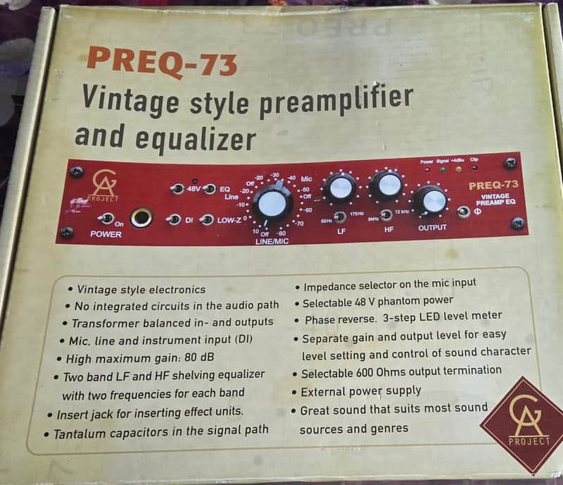 Golden Age Project PREQ-73 Preamp with Two Band EQ 2010s - Red image 1