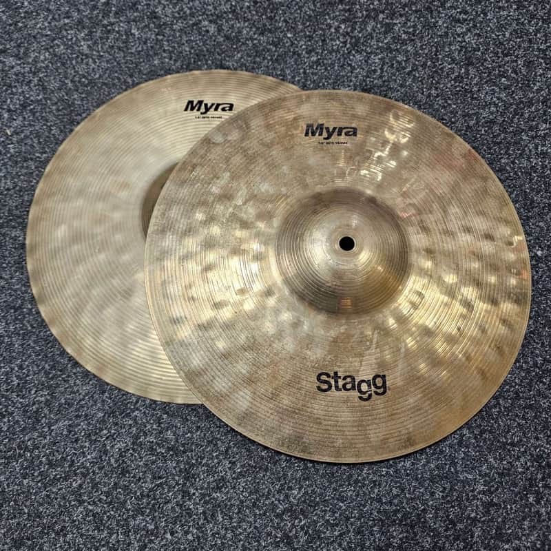 Hi-Hat Cymbals 14" Stagg Myra Bite USED! RKBTE180826 image 1