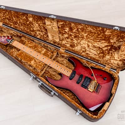 1990 BC Rich Gunslinger NJ Series SSH Flame Top Purple Sunburst w/ Floyd Rose & Case, Japan image 17