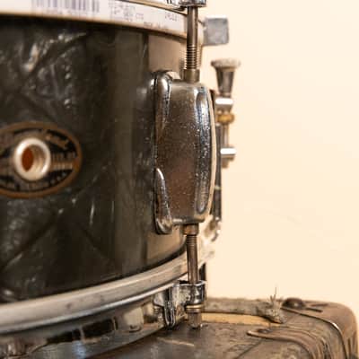 1966 Slingerland 5x14 Black Diamond Pearl Deluxe Student Model Snare Drum image 7