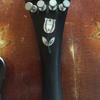 Early 1900's Vintage Gypsy Violin with Beautiful Inlay Detail image 16