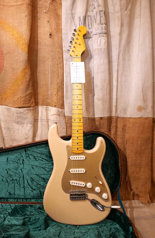 Nash S-57 Stratocaster 2021 Desert Sand w/ Gold Anodized Guard image 1
