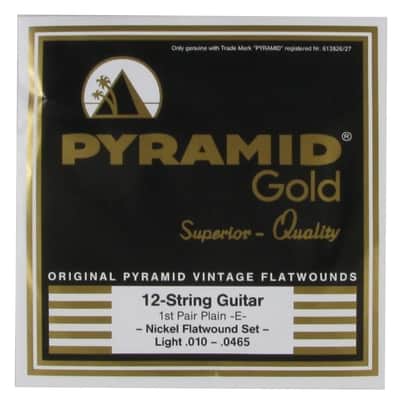 Pyramid Gold Electric Flatwound 12-String Light 10-46.5 (6 Pack Bundle) image 2