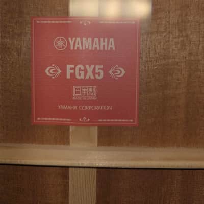 Yamaha Red Label FGX5 Acoustic Guitar - Natural image 7