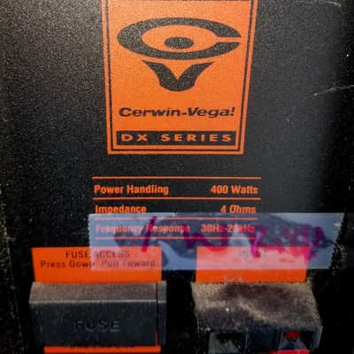 Cerwin-Vega DX-9 400 Watt Stereo Speakers 15" Woofers "NEED RE-FOAMING" image 8