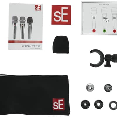 Immagine Se Electronics V7 PTT Handheld Dynamic Microphone w/Push-To-Talk Switch+Clip - 8