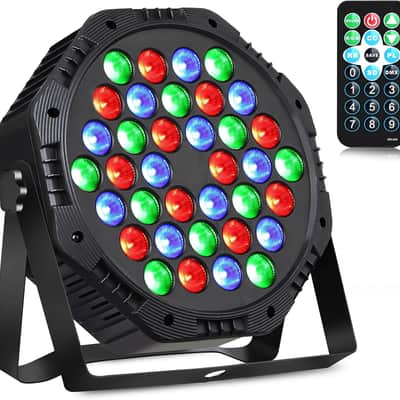 Rechargeable LED Par Can Lights, RGB Battery Powered Stage Uplights with Sound Activated Remote & DMX Control for Festival Event Wedding Bar Church image 1