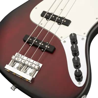 Sadowsky MetroLine 21-Fret Vintage J/J Bass-Red Alder Body-4 String-Burgundy Burst Transparent Satin image 5