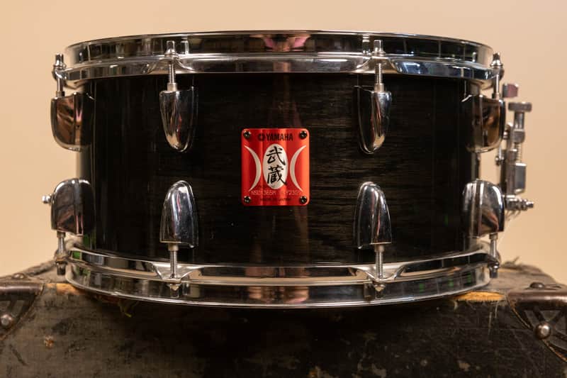 Yamaha 6.5x13 Musashi Oak Transparent Black Snare Drum image 1