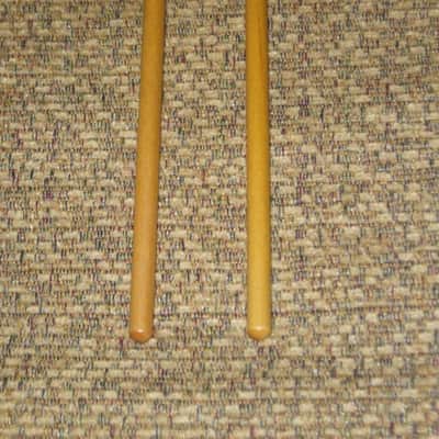 one pair new old stock A+ Mike Balter MB10AB (10AB) Hard Keyboard Mallets, 7/8" phenolic (plastic) round HEADS and natural birch HANDLES - mid to late 1990s (+ packaging) Unwound Series image 8