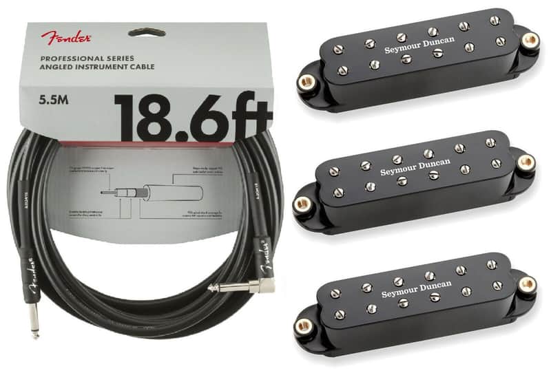 Seymour Duncan Billy Gibbons Red Devil Single Coil Strat Sized Guitar Pickup Set Black (FENDER 18FT) image 1