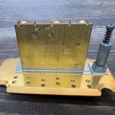 GOTOH B.C. Rich Logo GE1988T Floyd Rose Tremolo Bridge Gold w/Lock Nut Arm Japan image 6