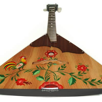 New Balalaika Prima 3 strings Handpainted made in Ukraine by Trembita Folk Musical Instrument Natural Wood Beautiful Sound image 3