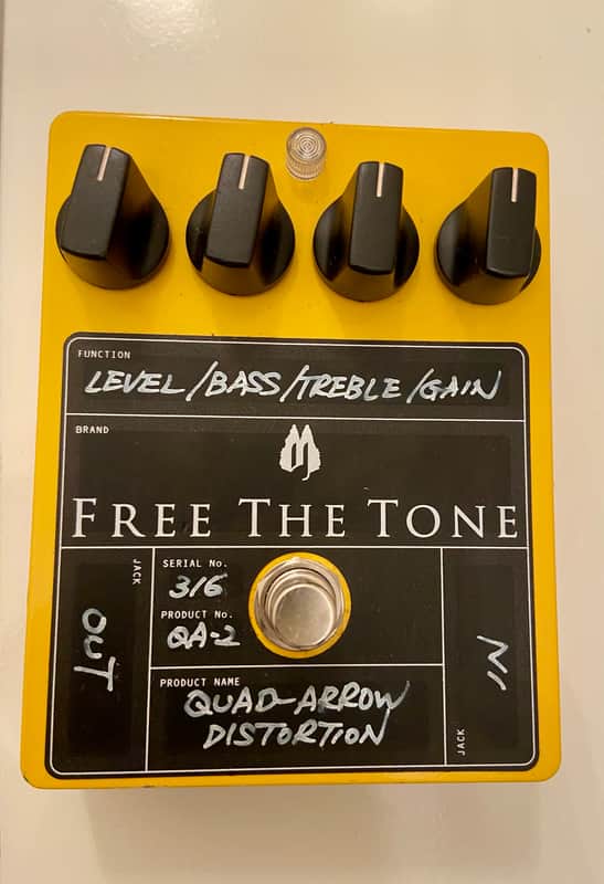 Free The Tone QA-2 Quad Arrow Distortion 2010s - Yellow image 1