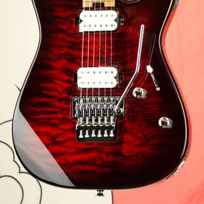 Charvel Pro-Mod Plus San Dimas Style 1 HH FR CM, Carmalized Maple Fingerboard, Sangria Burst, Gig Bag image 6