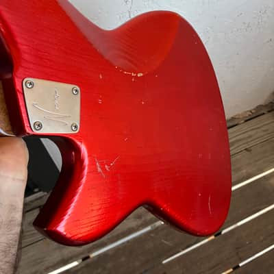 Playing demo link in Description!! Novo Serus J nucleus electric guitar Candy apple red with original case image 17