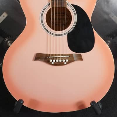 Crescent YMG PK - Pink Burst Cutaway Acoustic Guitar image 5