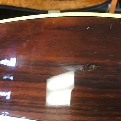 Yamaha FG-345 acoustic dreadnought guitar 1970s made in Taiwan with vintage hard case image 18