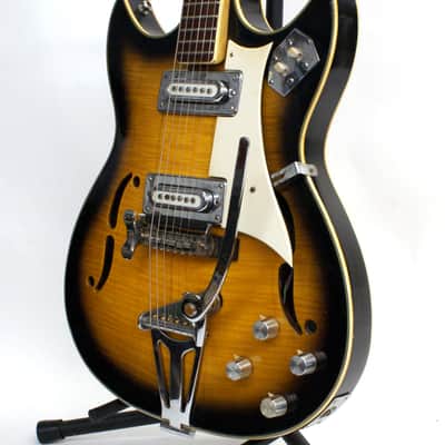 Vintage Apollo Fujigen Made Barney Kessel Style Electric Guitar with the Original Case image 3