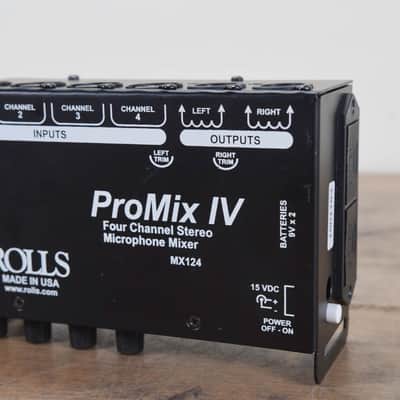 Rolls MX124 ProMix IV Portable 4-Channel Stereo Mixer (No Power Supply) CG00M6L image 5
