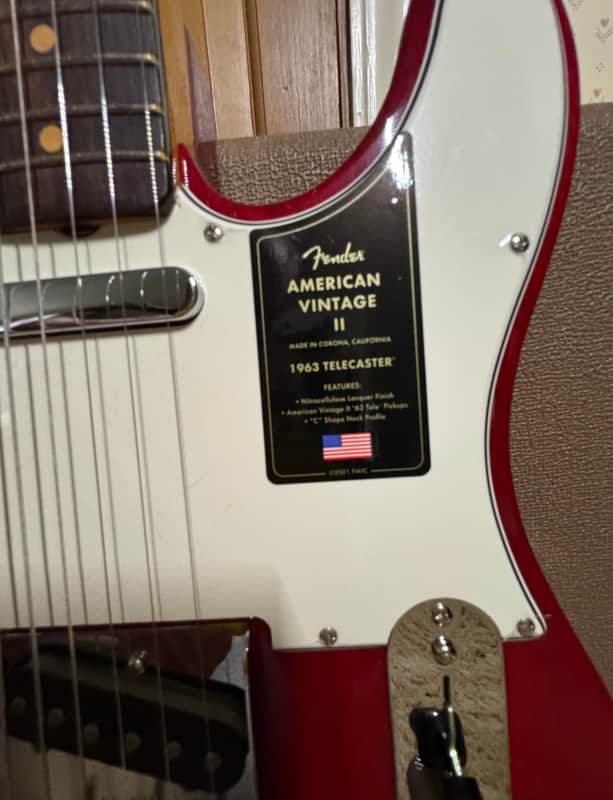 Fender American Vintage II '63 Telecaster 2022 - Present - Crimson Red Transparent