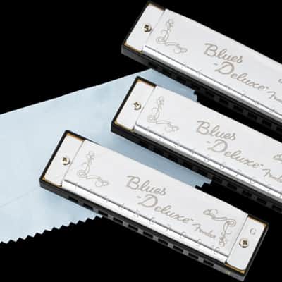 Fender Blues Deluxe Harmonicas, Pack Of 3, With Case image 4