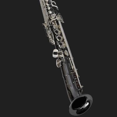 Cannonball Big Bell Stone Series Arc Soprano Sax Black with Silver Keys - SA5-BS image 2
