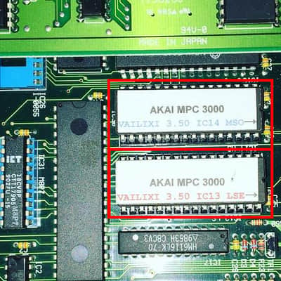 Akai MPC 3000 OS 3.50 Vailixi EPROM Upgrade KIT image 2