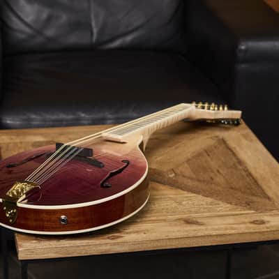 Ortega RMAE200PF Americana Series A-Style Solid Flamed Maple Top Maple Neck 8-String Acoustic-Electric Mandolin w/Croco Leather Case image 15