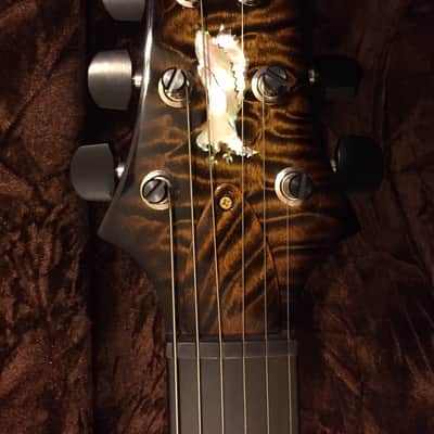 PRS Private Stock #6049 single Cut Trem in Tiger Eye Smoked Burst with Brazilian neck image 7