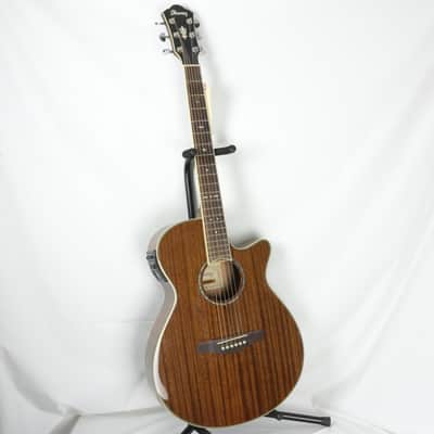 Ibanez AEG12II-NMH Acoustic-Electric Guitar, Natural High Gloss Mahogany (USED) image 5
