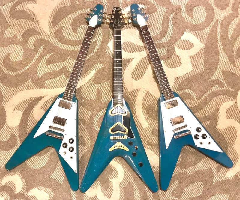 1981 Gibson Flying V - Bahama Blue, Totally Straight, Rare Custom Color