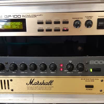 MARSHALL MGP 9001 Valve Preamp VALVESTATE 8008 80W + 80W POWER AMP ROLAND GP-100 FX 4RU SKB CASE 240 VOLT image 5