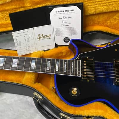 NEW! Gibson Dealer Select Custom Shop Les Paul Custom Blue Widow AAA Figured Flame Top - Authorized Dealer - 9.7 lbs - G07454 image 12