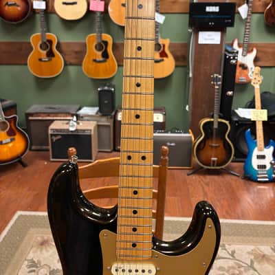 2021 Fender American Ultra Stratocaster HSS with Maple Fretboard Texas Tea image 11