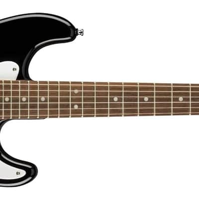 Squier Mini Stratocaster Electric Guitar, with 2-Year Warranty, Black, Laurel Fingerboard image 1
