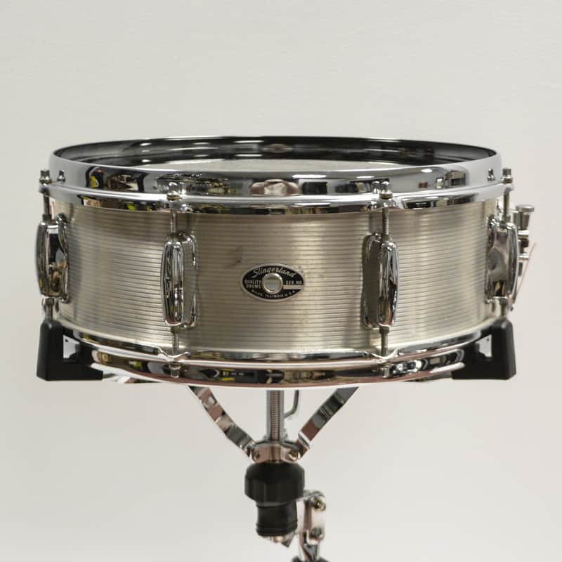 Slingerland No. 140 Student Model 5x14" 8-Lug Ribbed Aluminum Snare Drum 1960s - 1970s image 1