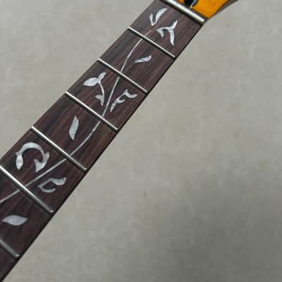 Gloss 22fret Rosewood vine Inlay Electric Yellow  guitar neck parts Replace image 6