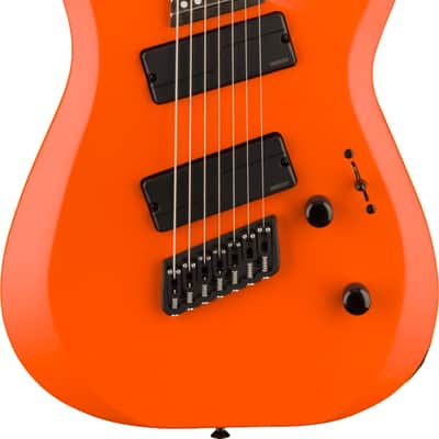Jackson Pro Plus Series DK Modern HT7 MS Electric Guitar, Ebony Fingerboard, Satin Orange Crush image 1
