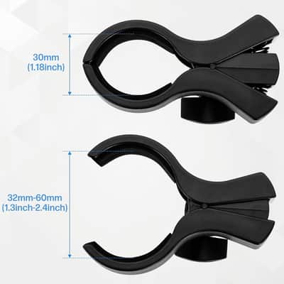 Large Microphone Clip Holder | Universal Mic Mount for Microphones 1.26 to 2.3 Inch Diameter image 3