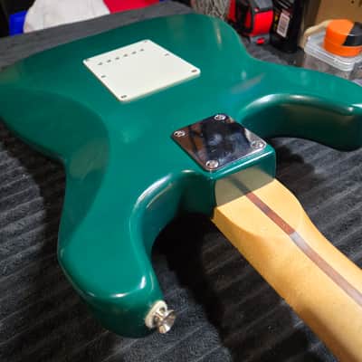 Squier Stratocaster Green and Gold Gridiron Standard Series Stratocaster 1998 image 13