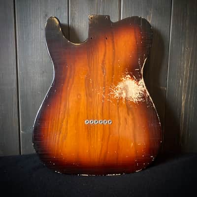 Deluxe Telecaster Aged Guitar Body - Three Tone Sunburst medium guitar relic guitar body by Jozo Reece Guitars image 4