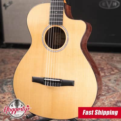 Taylor 212ce-N Plus Nylon Grand Concert Acoustic/Electric Guitar with Aerocase image 1