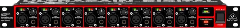 Behringer ADA8200 | 8 In 8 Out ADAT Audio Interface MIDAS Mic Preamplifiers image 1