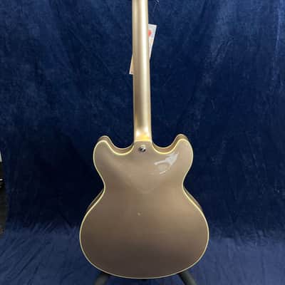 D'Angelico Premier DC Semi-Hollow in Champagne Pre-owned with Bag image 10