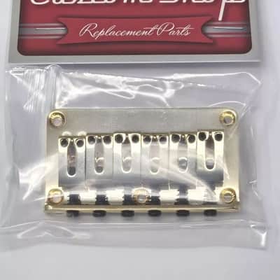 True Custom Shop® Gold Hardtail Bridge for Modern Fender Strat or Telecaster image 4