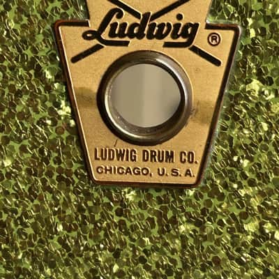 Ludwig Scotch Bass Drum 1965 - Sparkle Green (faded) image 4
